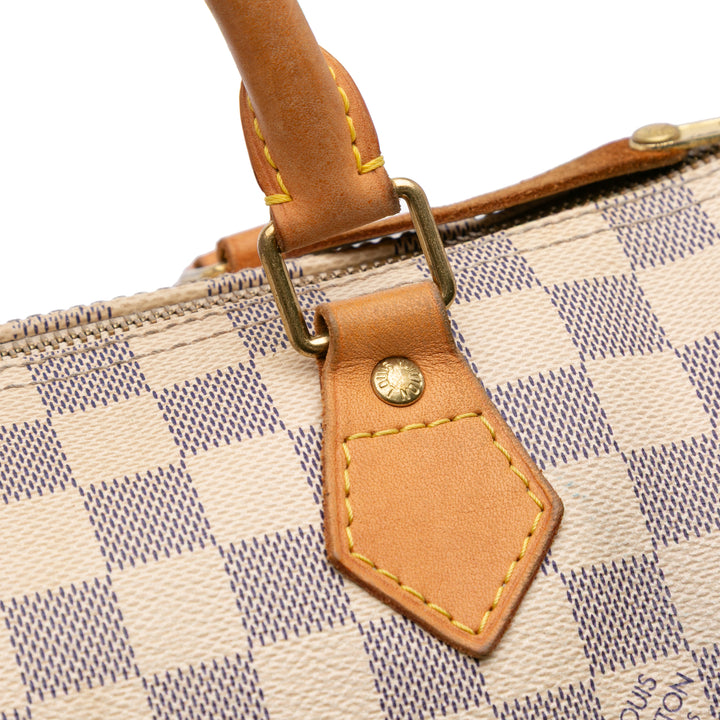 Damier Azur Speedy 30 White - Gaby Paris
