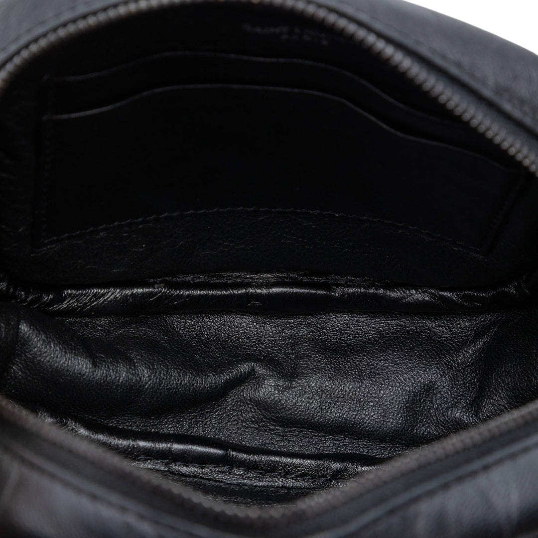Saint Laurent Mini Croc embossé Cuir Blogger Sac caméra