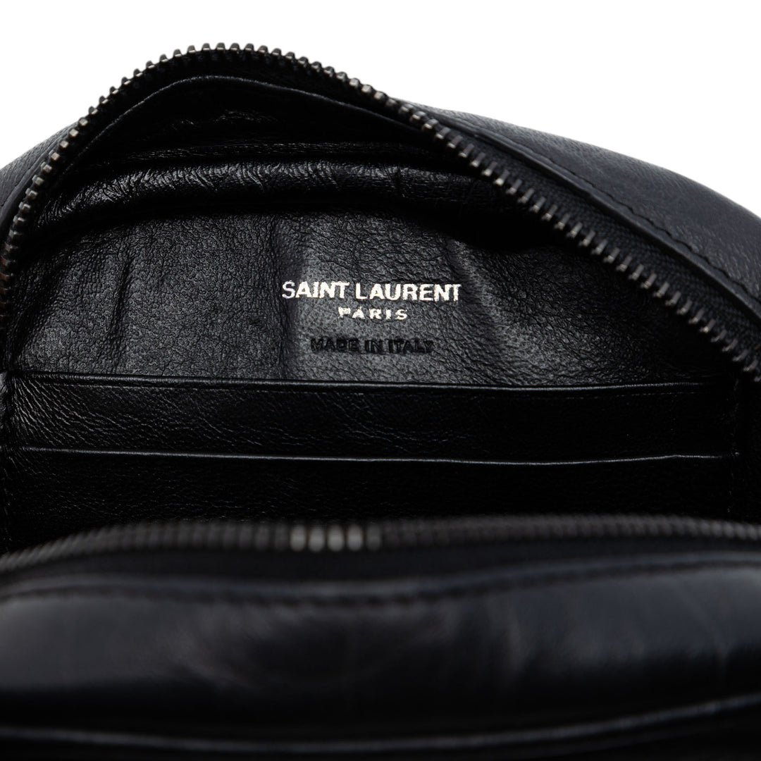 Saint Laurent Mini Croc embossé Cuir Blogger Sac caméra