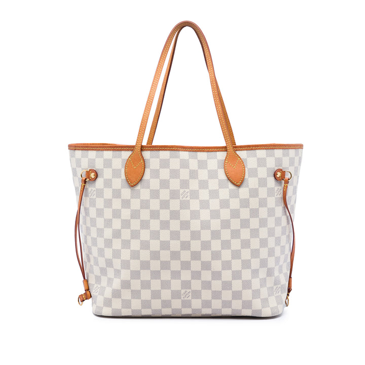 Louis Vuitton Neverfull MM Damier Azur Blanc – vue principale – GABY PARIS