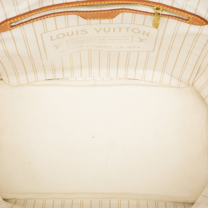 Louis Vuitton Neverfull MM Damier Azur Blanc – vue 4 – GABY PARIS