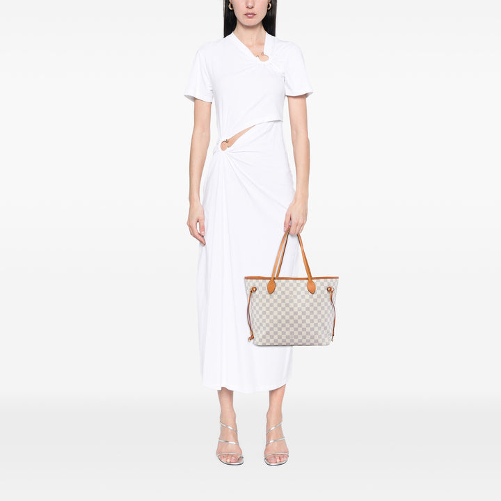 Louis Vuitton Neverfull MM Damier Azur Blanc – vue 5 – GABY PARIS