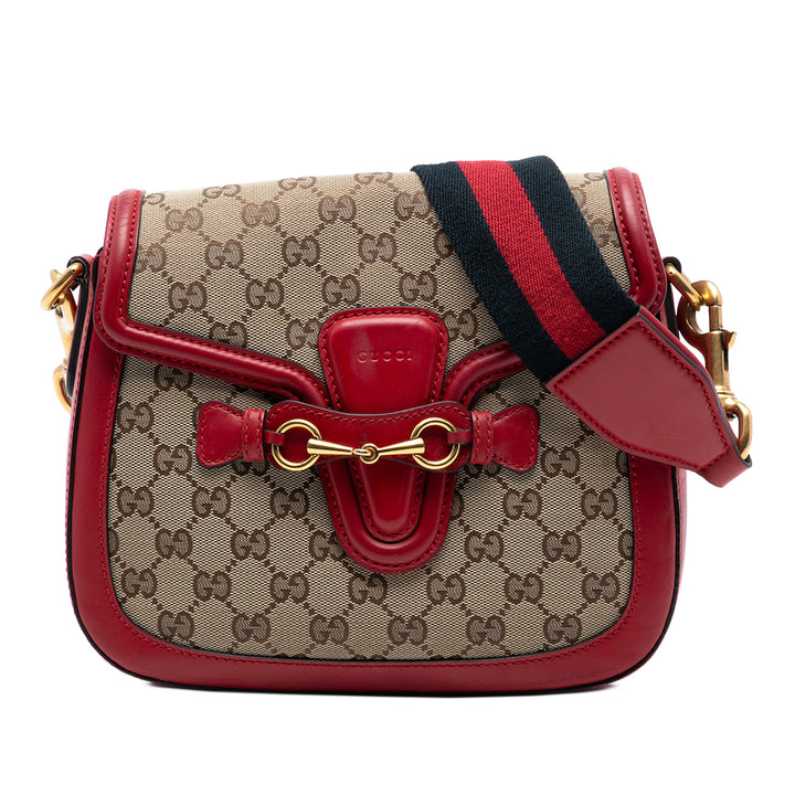 Gucci Sac bandoulière GG Lady Web Moyen Marron – vue principale – GABY PARIS