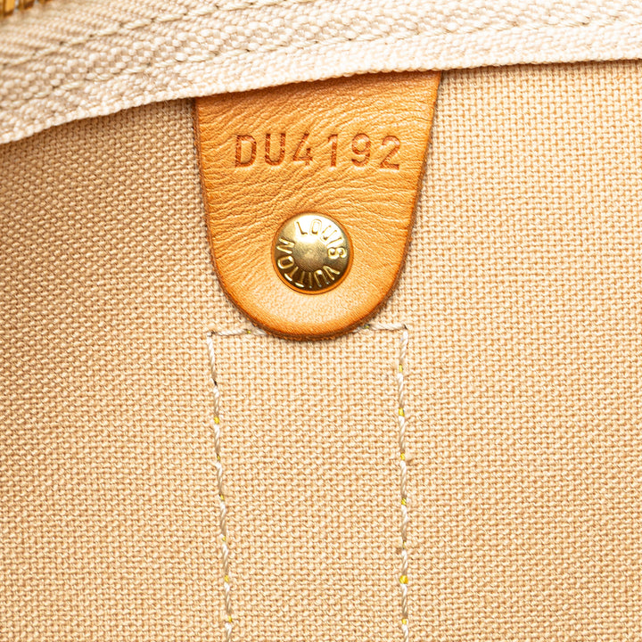 Damier Azur Keepall Bandouliere 55 White - Gaby Paris