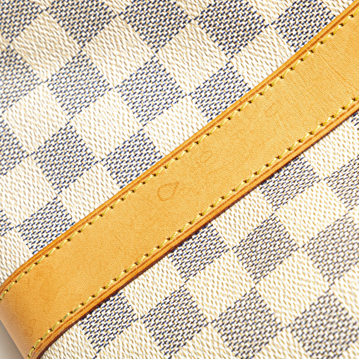 Damier Azur Keepall Bandouliere 55 White - Gaby Paris