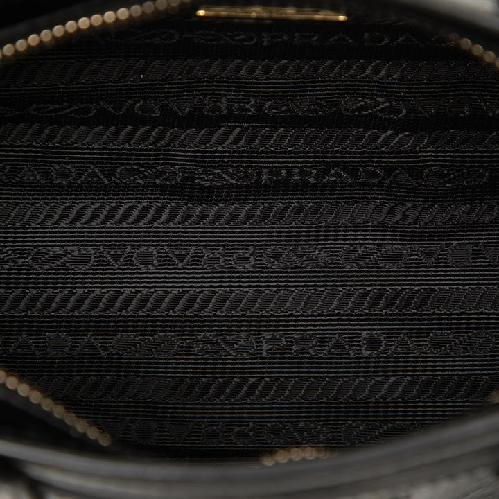 Prada Mini Glossy Cuir de veau Bonnie Sac à main