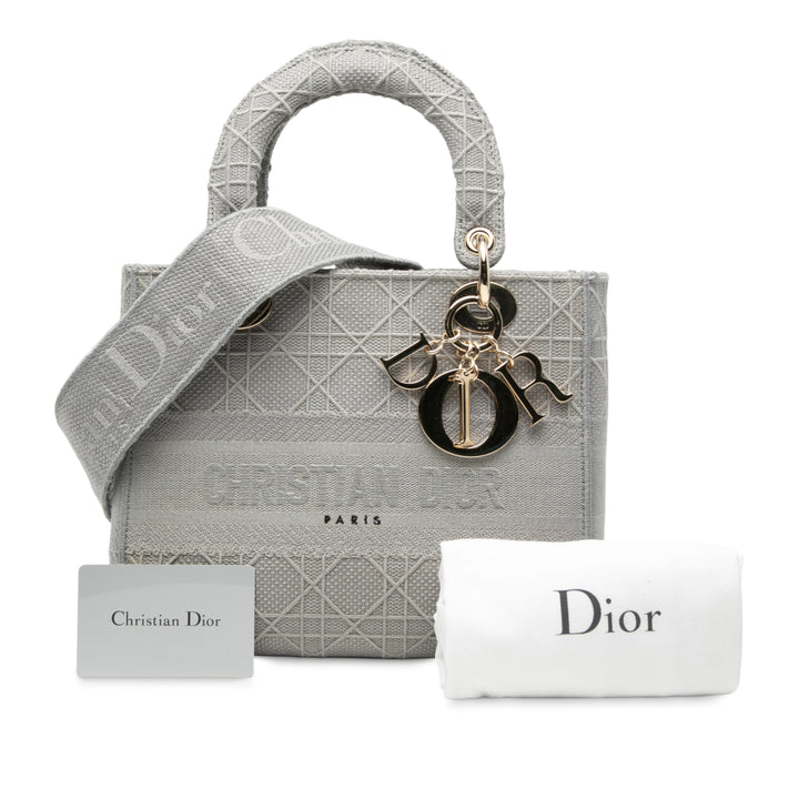 Dior Medium Toile Cannage Lady D Lite
