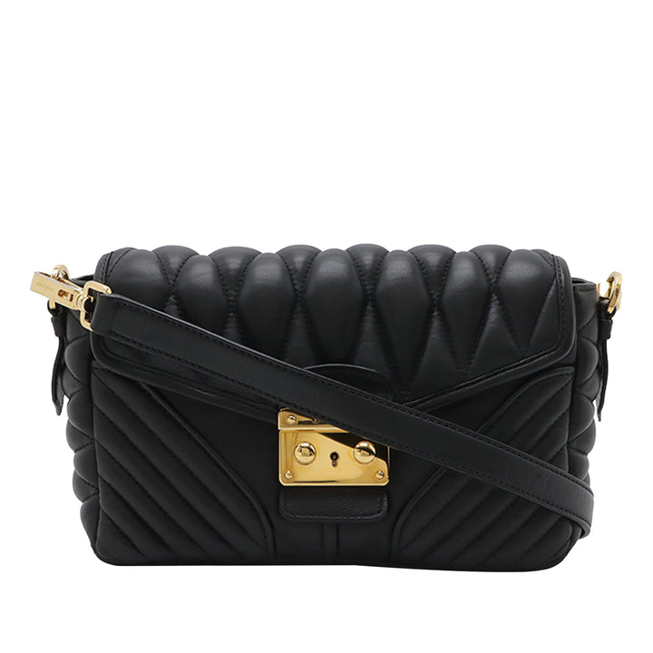 Miu Miu Matelasse Nappa Biker Sac porté croisé