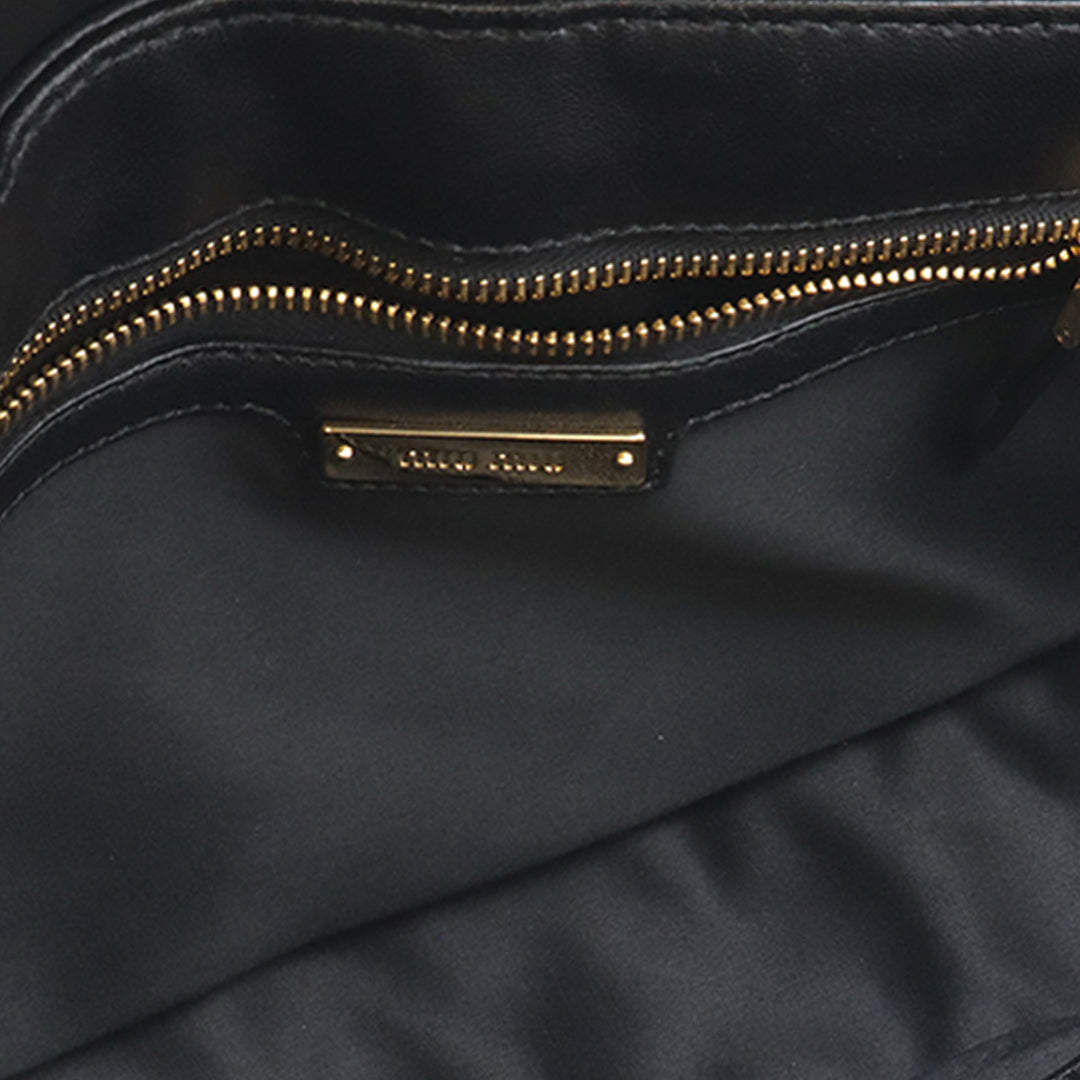 Miu Miu Matelasse Nappa Biker Sac porté croisé