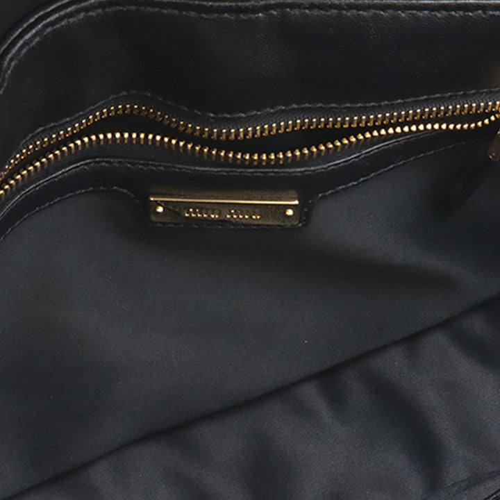 Miu Miu Matelasse Nappa Biker Sac porté croisé