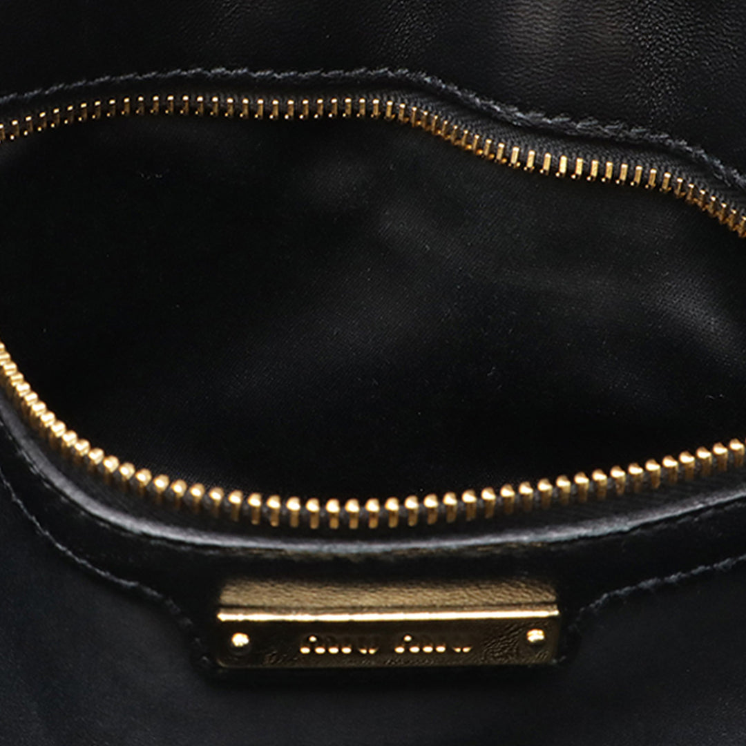 Miu Miu Matelasse Nappa Biker Sac porté croisé
