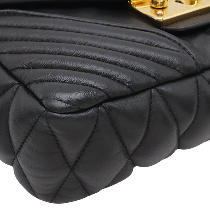 Miu Miu Matelasse Nappa Biker Sac porté croisé