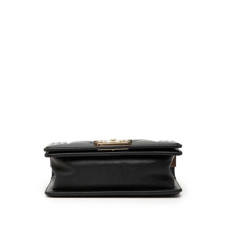 Chanel Chevron Boy à rabat Petit Cuir d'agneau