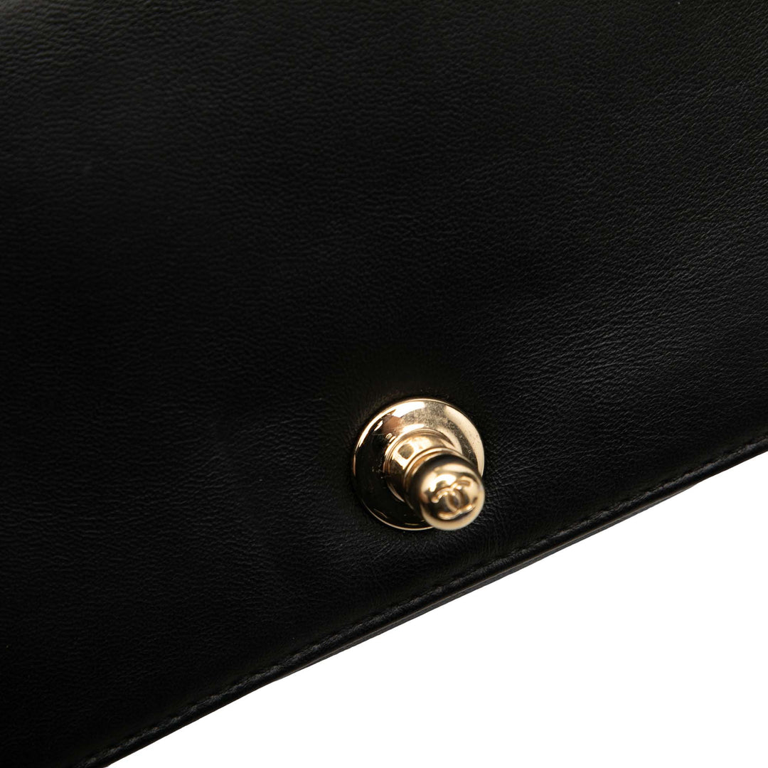 Chanel Chevron Boy à rabat Petit Cuir d'agneau