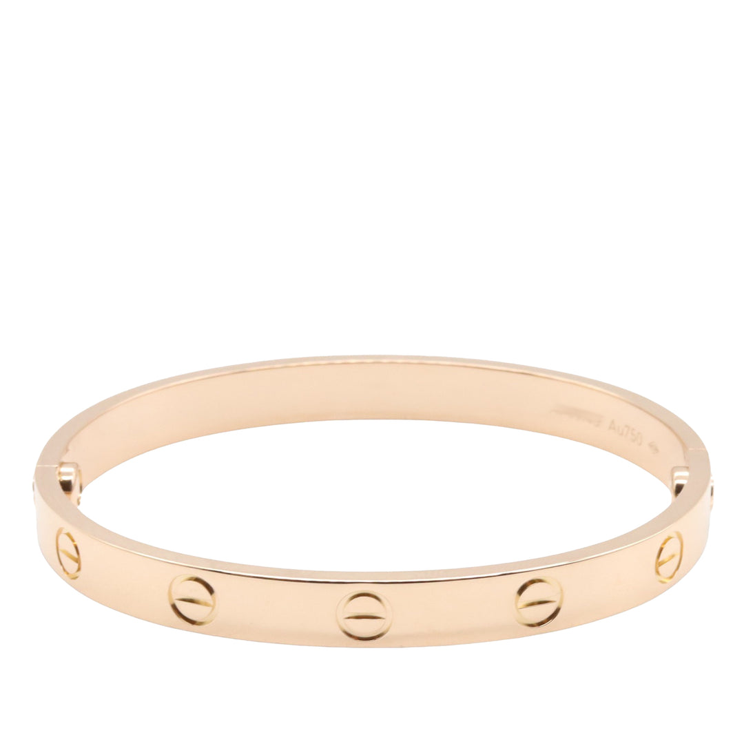 18K Rose Gold Classic Love Bracelet Pink - Gaby Paris