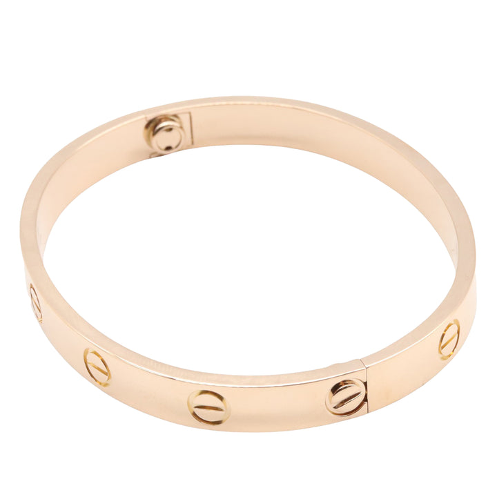 18K Rose Gold Classic Love Bracelet Pink - Gaby Paris