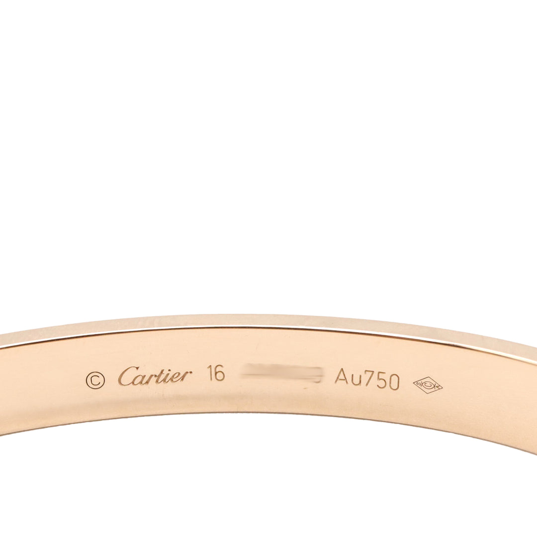 18K Rose Gold Classic Love Bracelet Pink - Gaby Paris