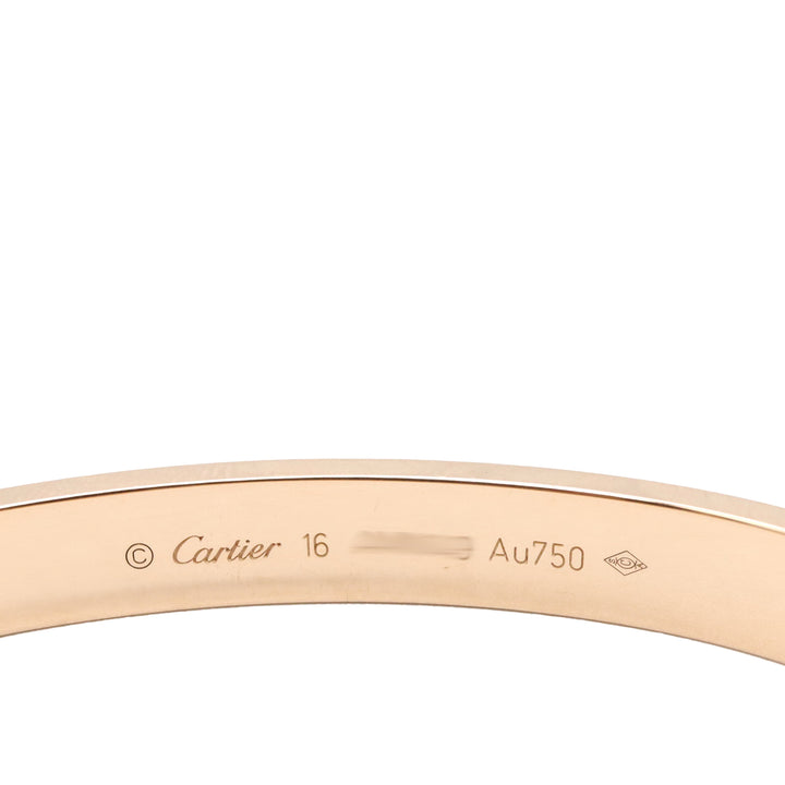 18K Rose Gold Classic Love Bracelet Pink - Gaby Paris