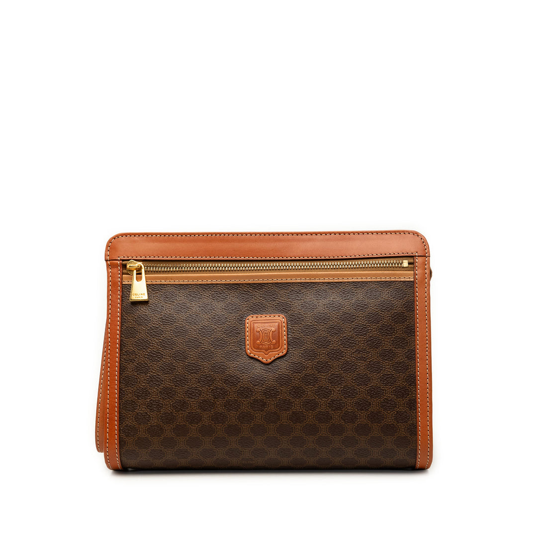 Macadam Pochette Toile enduite Marron