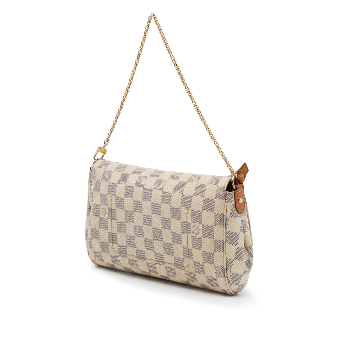 Louis Vuitton Sac à main Favorite Damier Azur MM Blanc – vue 2 – GABY PARIS