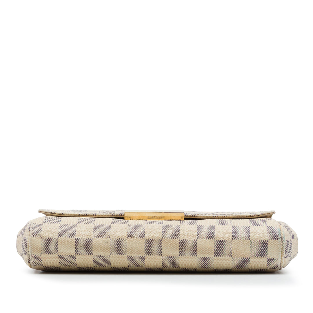Louis Vuitton Sac à main Favorite Damier Azur MM Blanc – vue 3 – GABY PARIS
