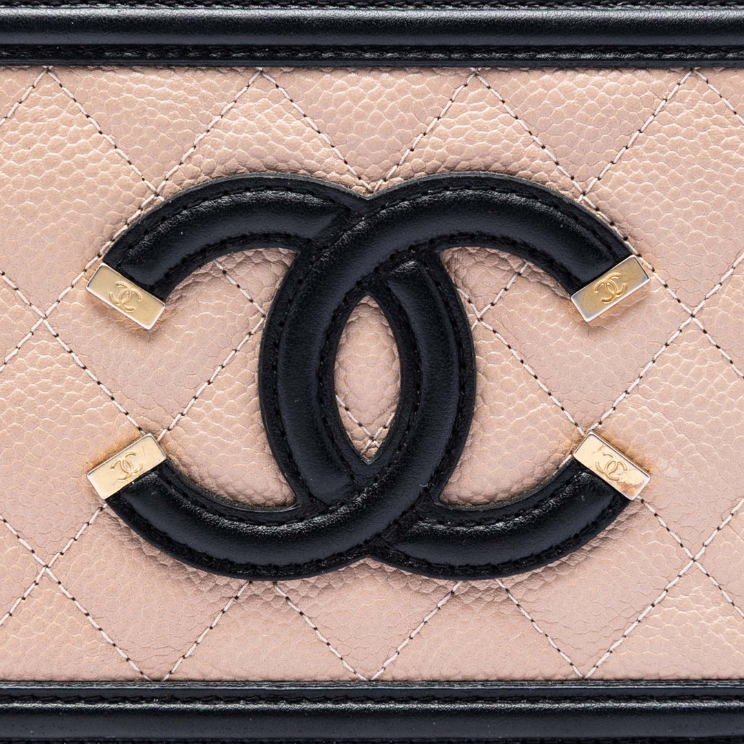 Chanel Mini Caviar CC Filigree Sac porté croisé