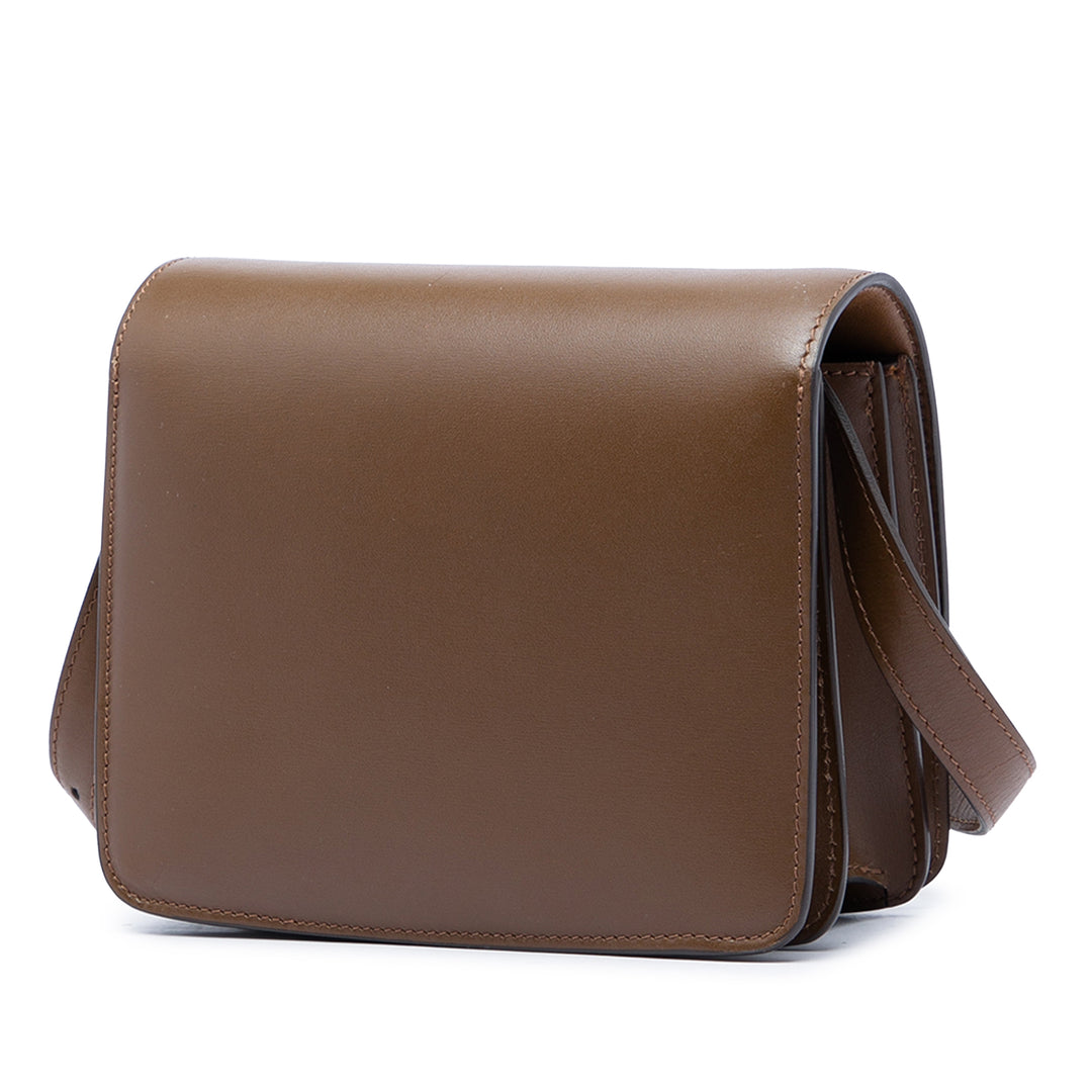Celine Sac bandoulière Classic Boîte Teen Cuir de veau Marron – vue 2 – GABY PARIS