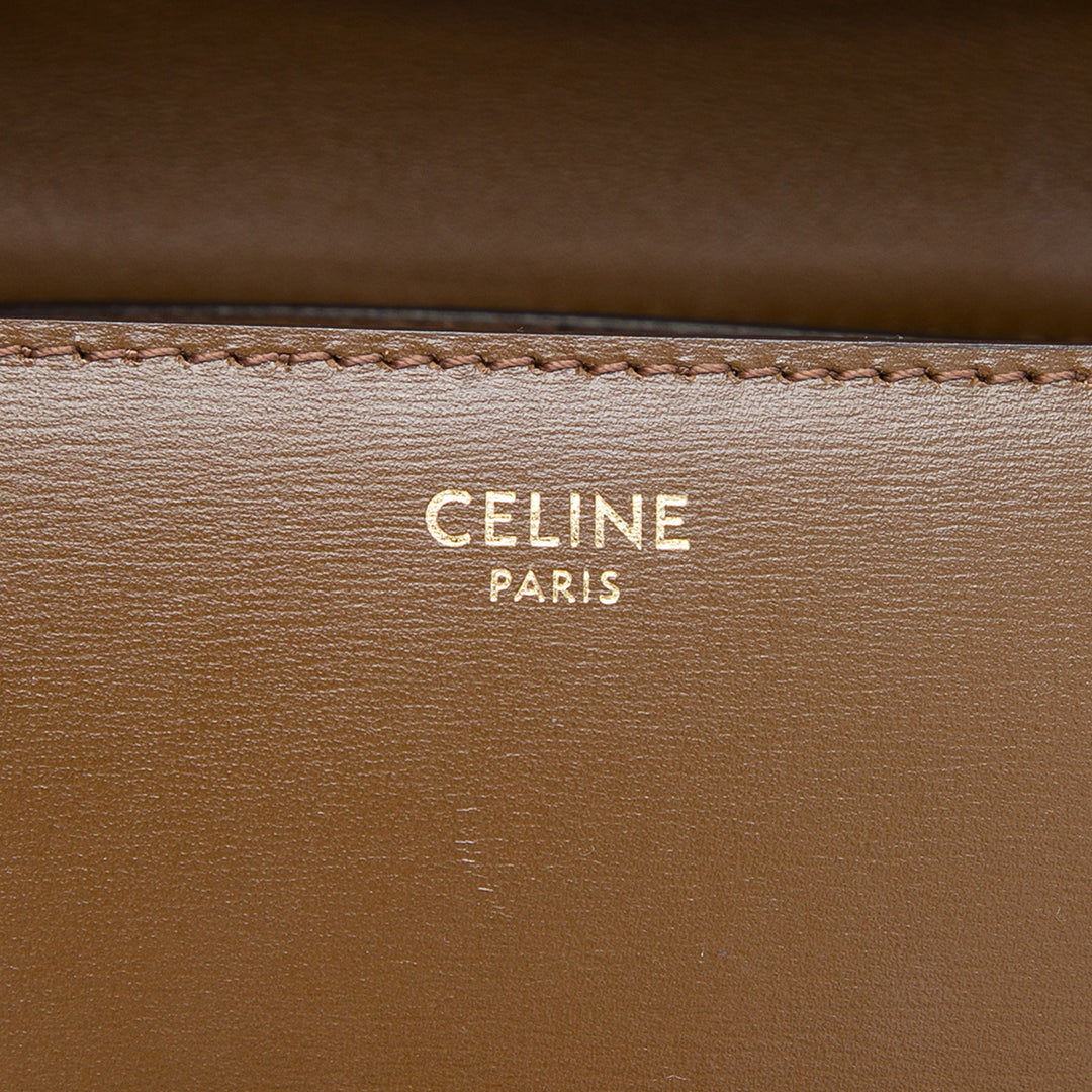 Celine Sac bandoulière Classic Boîte Teen Cuir de veau Marron – vue 5 – GABY PARIS