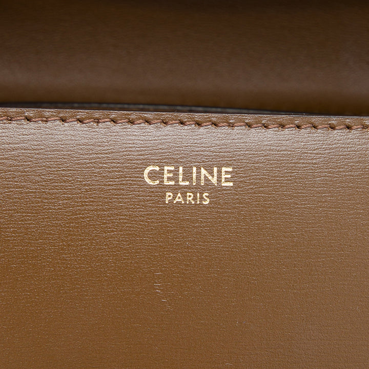 Celine Sac bandoulière Classic Boîte Teen Cuir de veau Marron – vue 5 – GABY PARIS