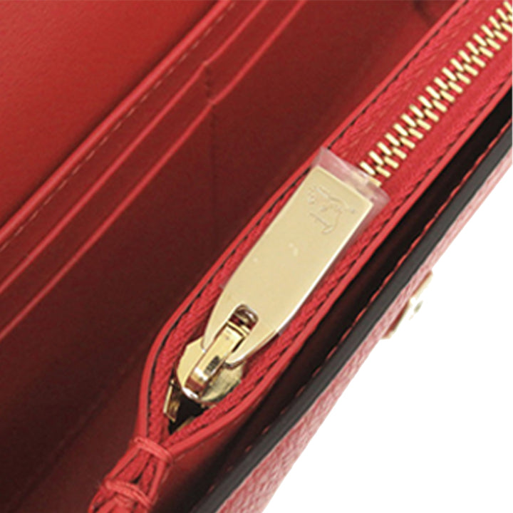 Christian Louboutin Sac bandoulière grainé By My Side Wallet on Chain Cuir de veau grainé Rouge – vue 9 – GABY PARIS