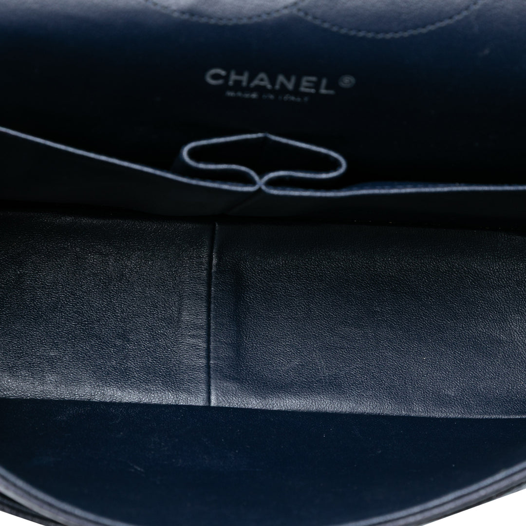 Chanel Jumbo Classic Caviar Double rabat Bleu