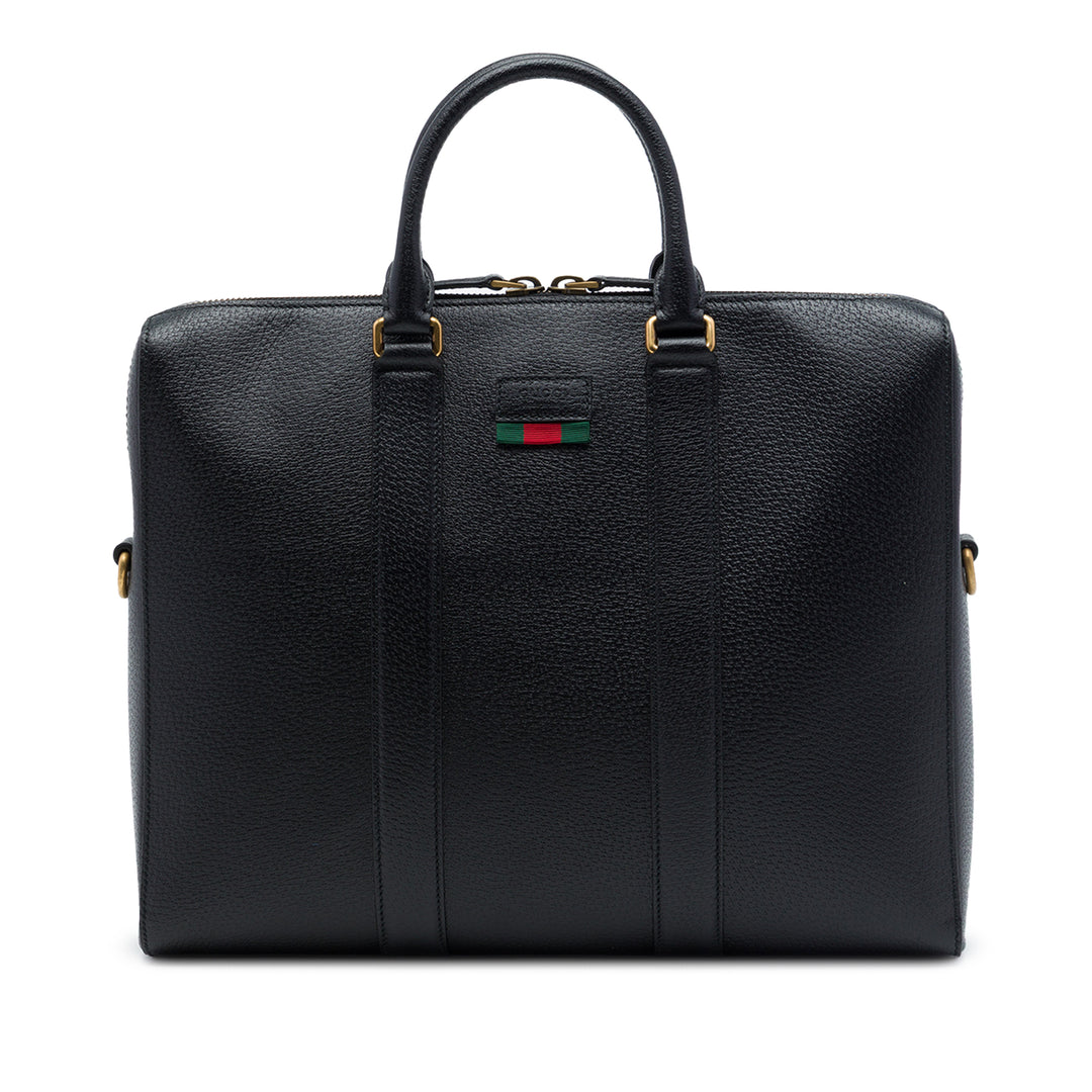 Gucci Porte-documents Web Business Cuir de veau Noir – vue principale – GABY PARIS
