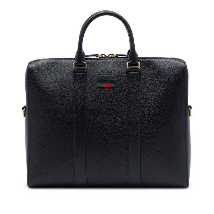 Gucci Porte-documents Web Business Cuir de veau Noir – vue principale – GABY PARIS