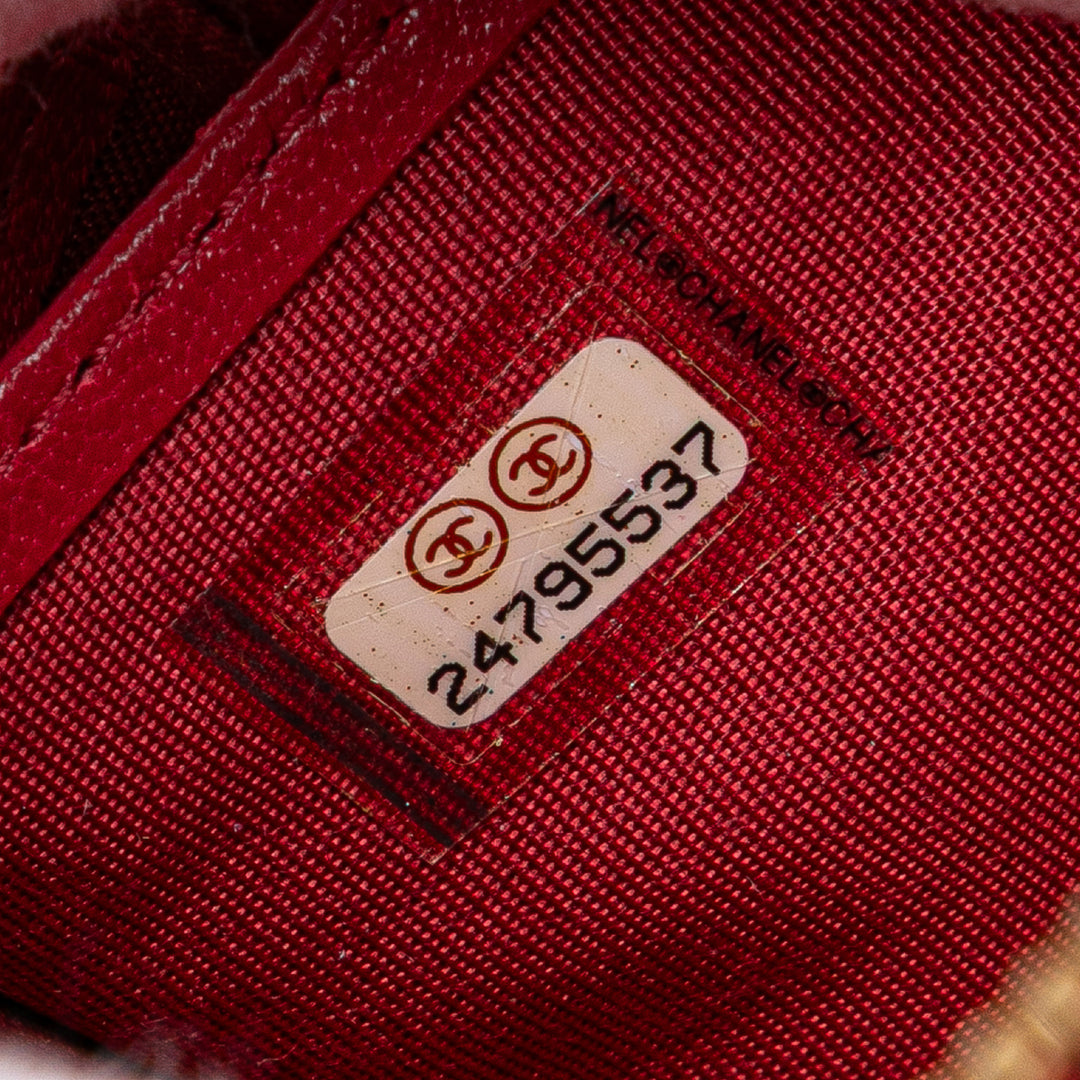 Chevron Sheepskin Mademoiselle Zip Around Wallet Red - Gaby Paris