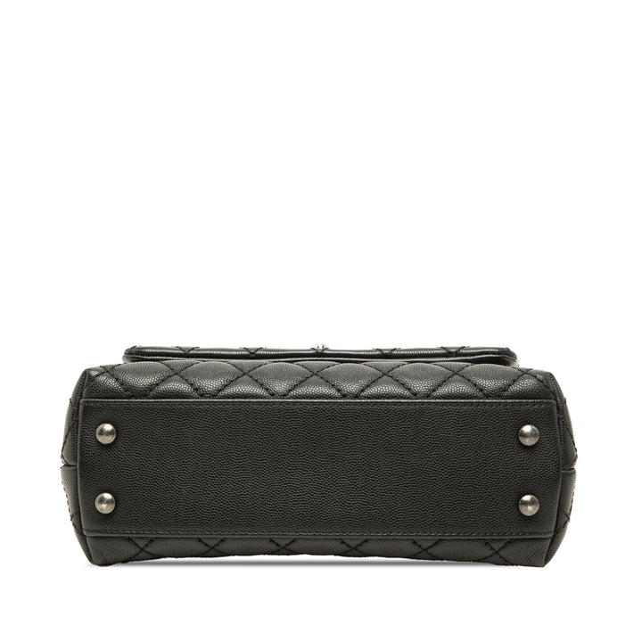 Chanel Sac à main Matelassé Coco à Mini Cuir caviar Noir – vue 3 – GABY PARIS