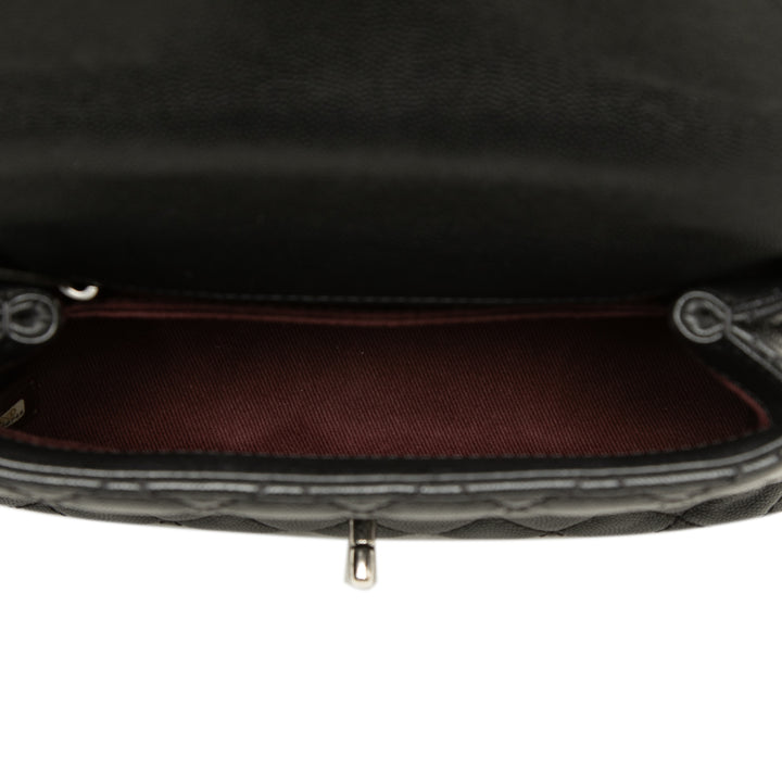 Chanel Sac à main Matelassé Coco à Mini Cuir caviar Noir – vue 4 – GABY PARIS