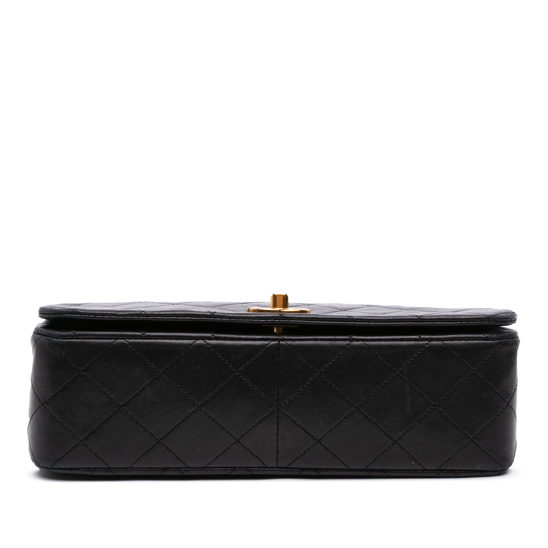 CC Quilted Lambskin Full Single Flap Black - Gaby Paris