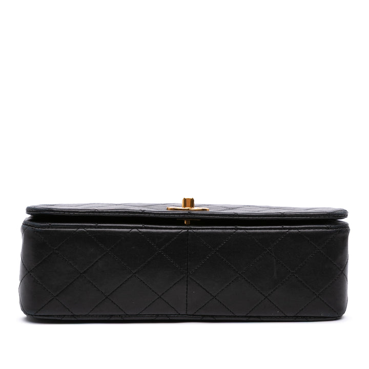 CC Quilted Lambskin Full Single Flap Black - Gaby Paris