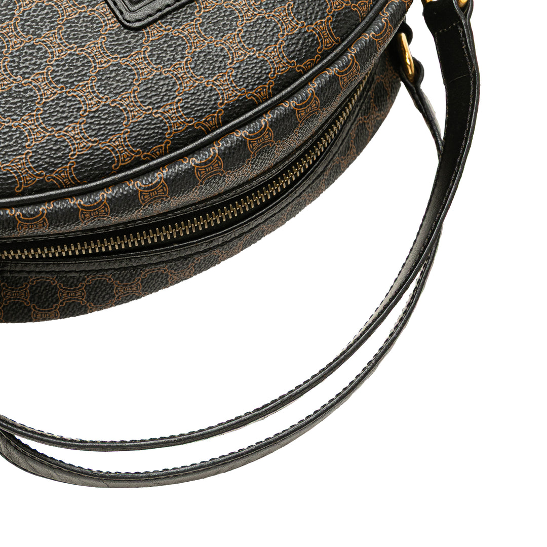 Celine Macadam Coated Toile Dome Sac à main Marron