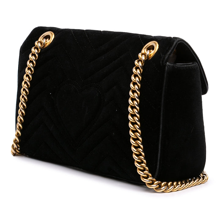 GG Marmont Matelasse Sac Moyen Noir