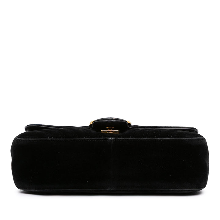 GG Marmont Matelasse Sac Moyen Noir