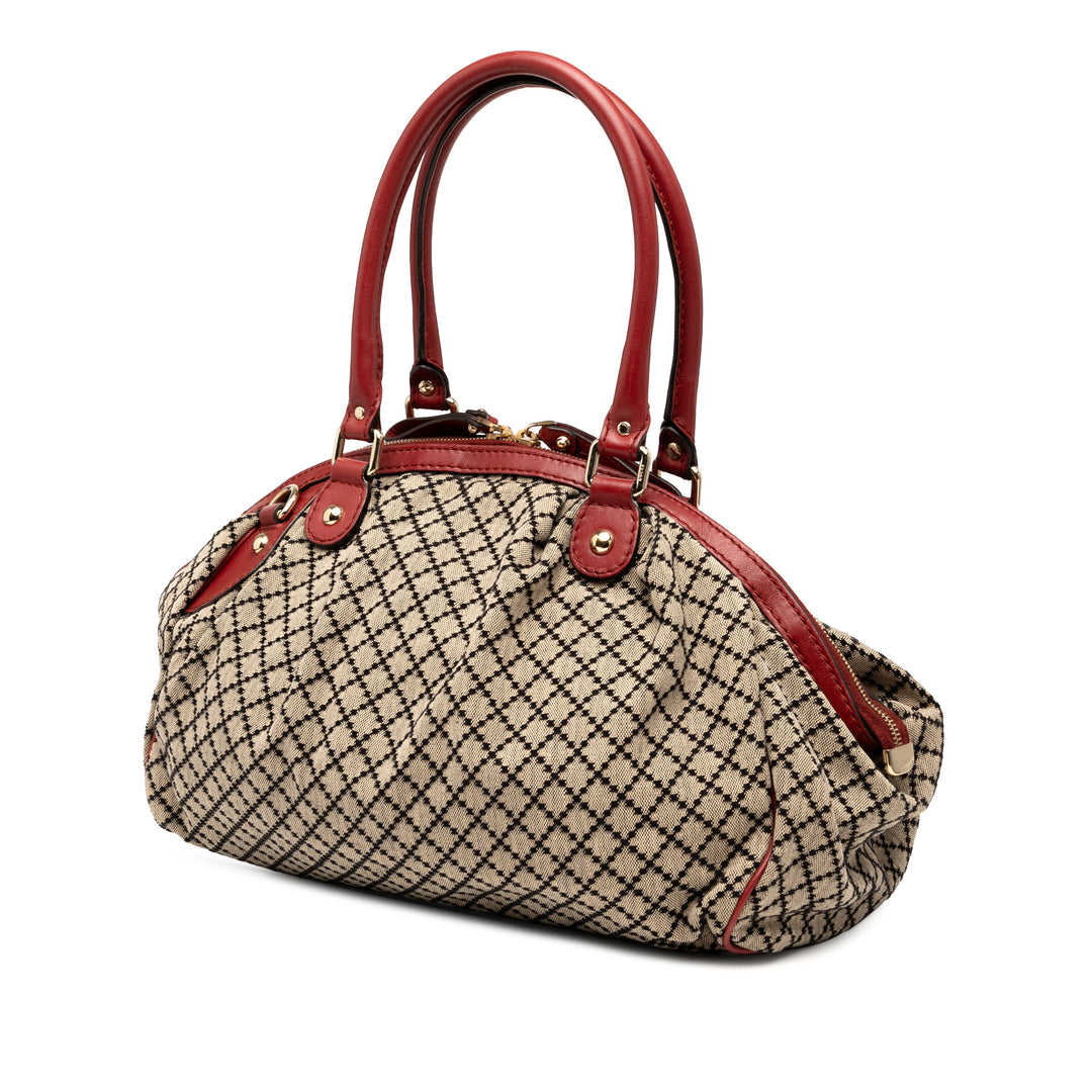Gucci Diamante Toile Sukey Sac