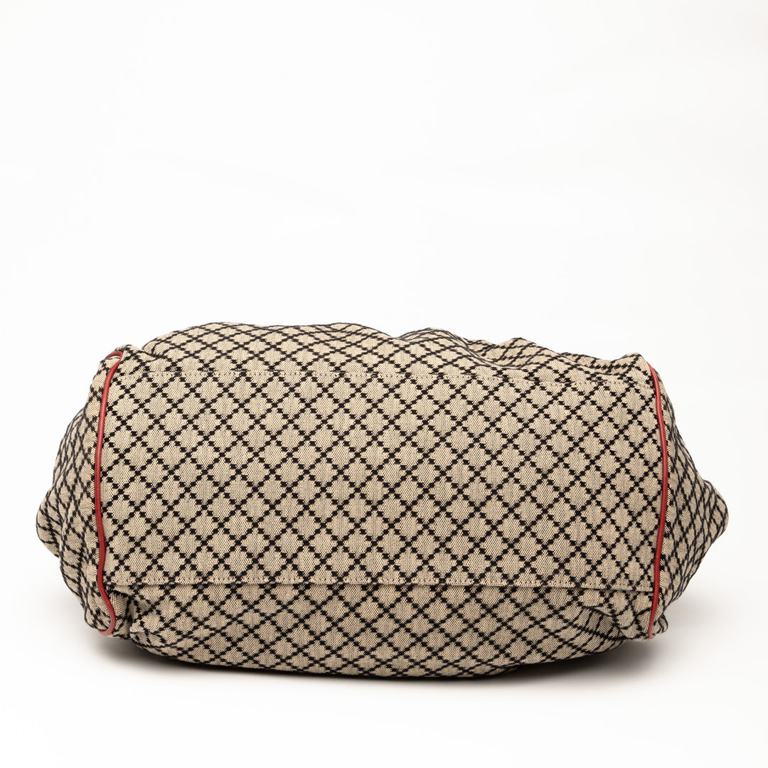 Gucci Diamante Toile Sukey Sac