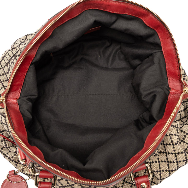 Gucci Diamante Toile Sukey Sac