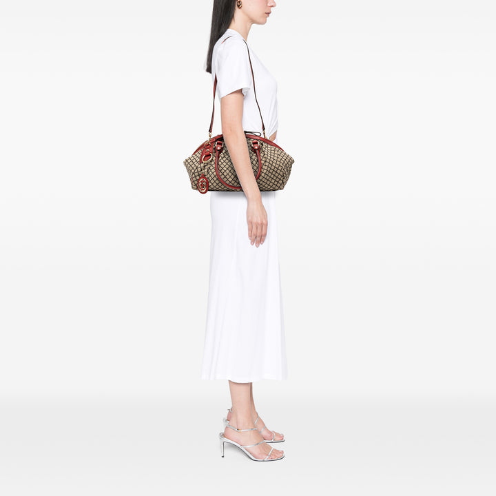 Gucci Diamante Toile Sukey Sac