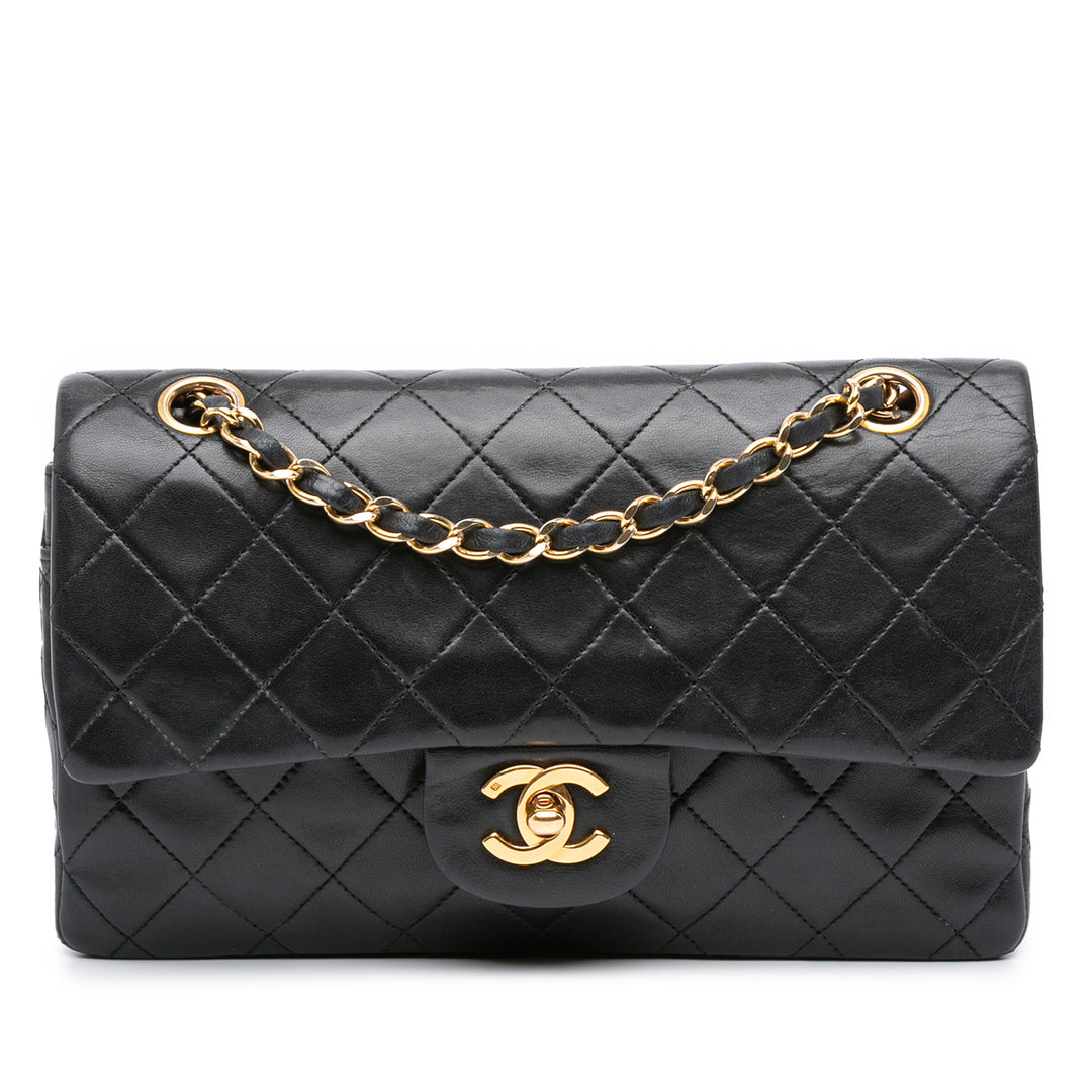 Chanel Small Classic Cuir d’agneau Double rabat Noir – GABY PARIS Authentique
