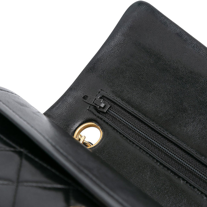 Chanel Small Classic Cuir d’agneau Double rabat Noir – GABY PARIS Authentique