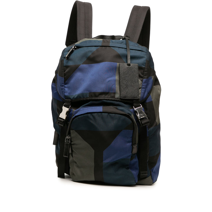 Prada Sac à dos Geometric Tessuto Noir – vue principale – GABY PARIS