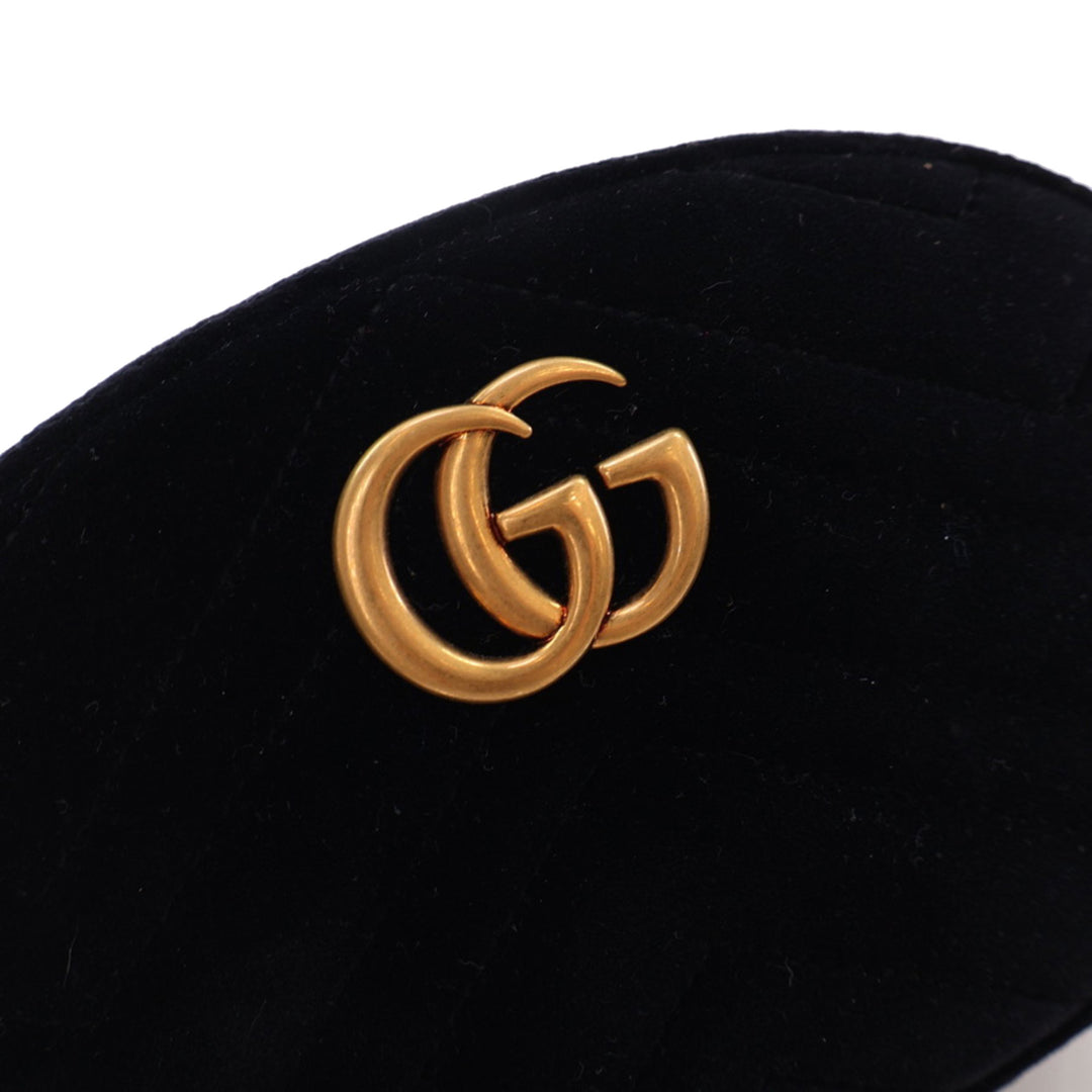 GG Marmont Matelasse Velvet Belt Bag Black - Gaby Paris