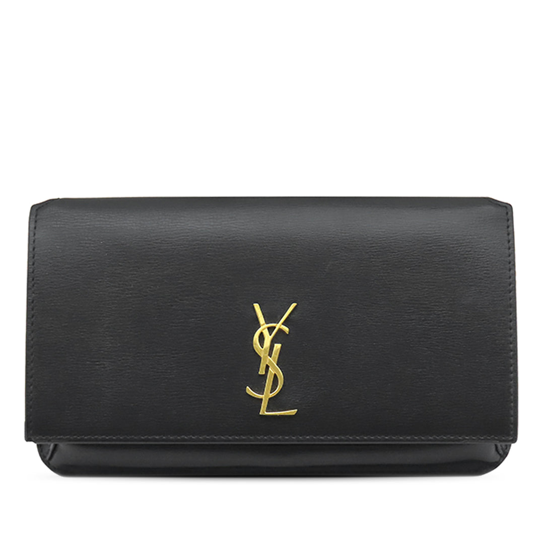 Saint Laurent Smooth Cuir de veau Monogram Cassandre Phone Holder